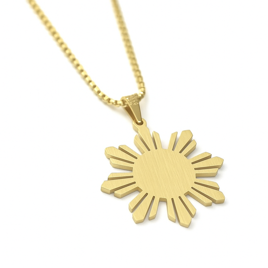 Handmade Filipino Gold Sun Necklace